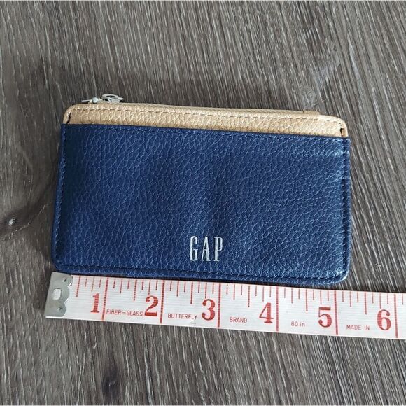 GAP Card Holder,  Coin Purse, Woman's Navy & Gold Wallet - Picture 8 of 8